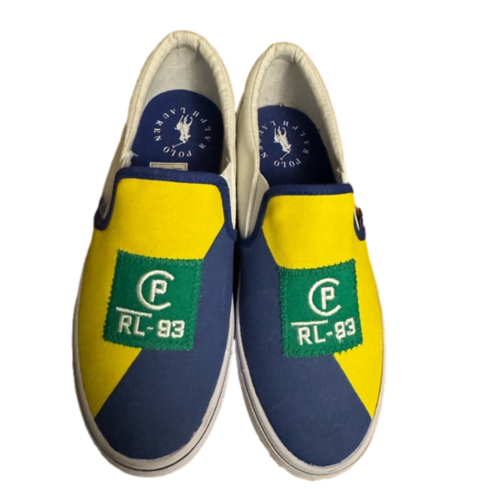 Polo Ralph Lauren kids slip on sneakers with nautical theme - size 3 1/2